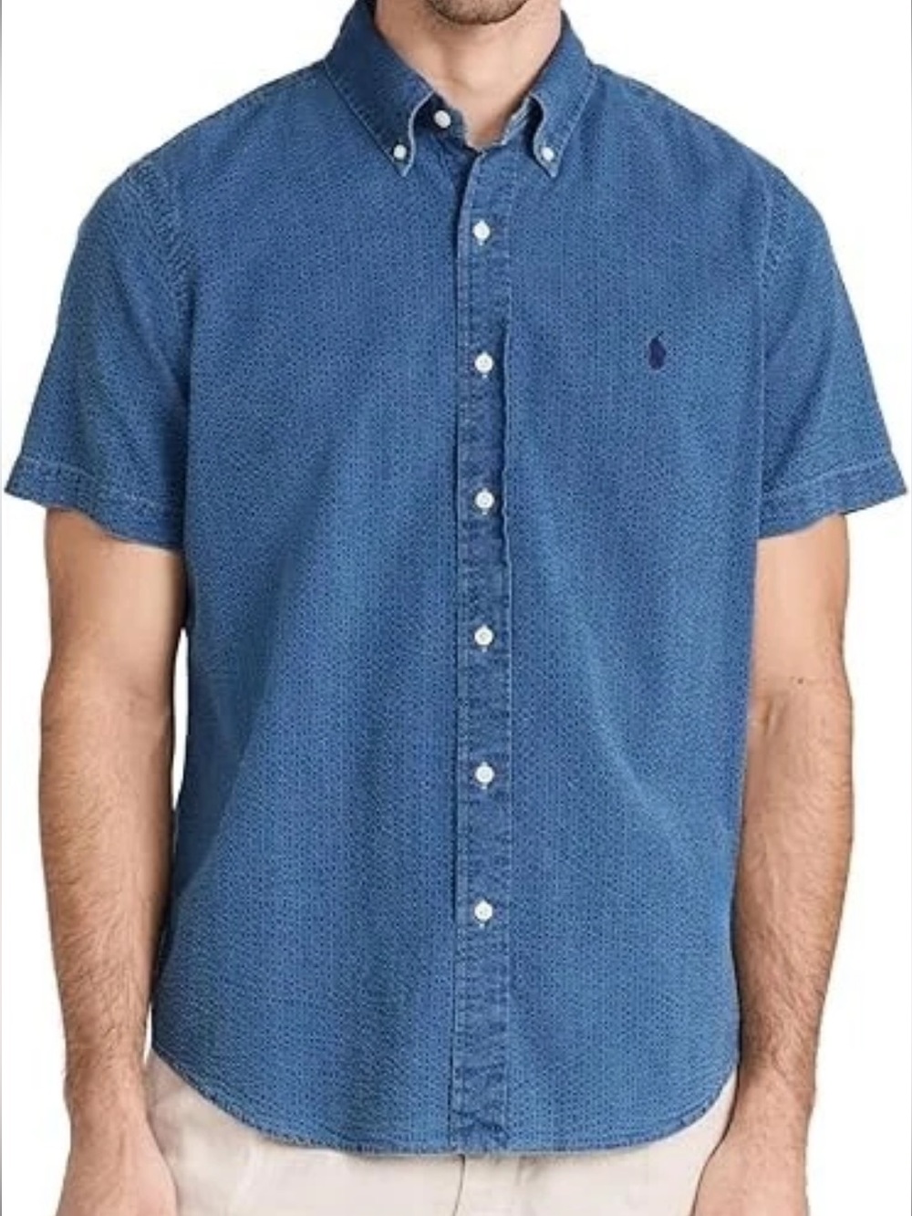 RALPH LAUREN - Polo Ralph Lauren Men's Classic Fit Seersucker Shirt Sz Large